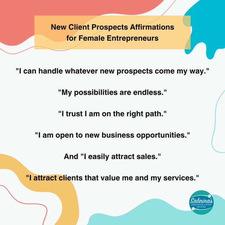 New Client Prospects Affirmations Public Speaking Affirmations for Female Entrepreneurs List