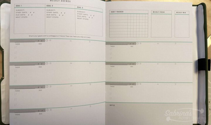 Weekly Agenda Page from Planner