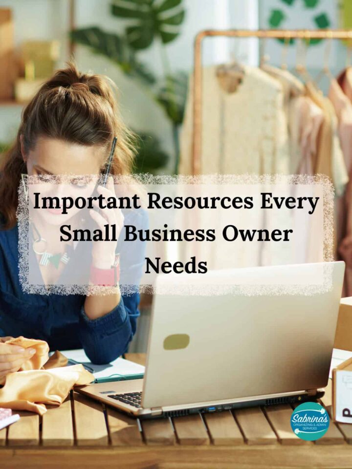 a women infront of a computer and pinterest image size, with the title of the post in the center of the image with my logo at the bottom right.
