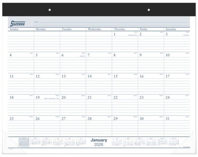 At-A-Glance(R) 2026 Ruled Monthly Calendar 21 3/4" x 17"