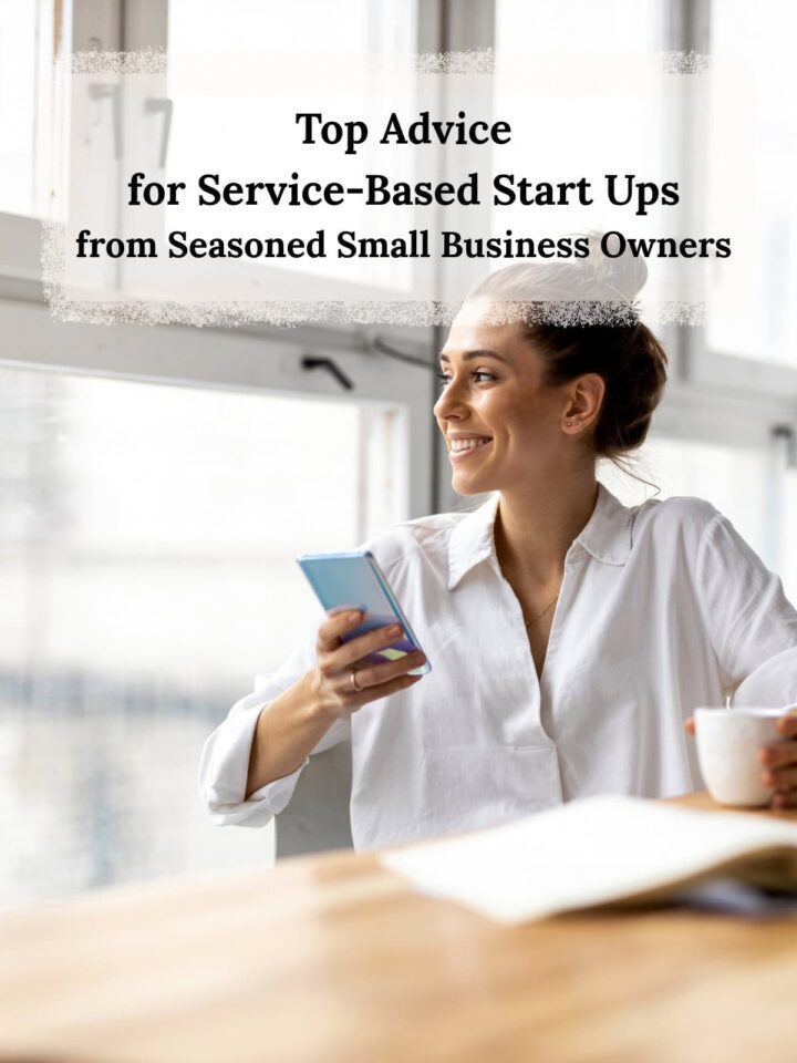Pinterest image size - with a woman looking at a window sitting at a table. Title of posts overlay the Top center of the image