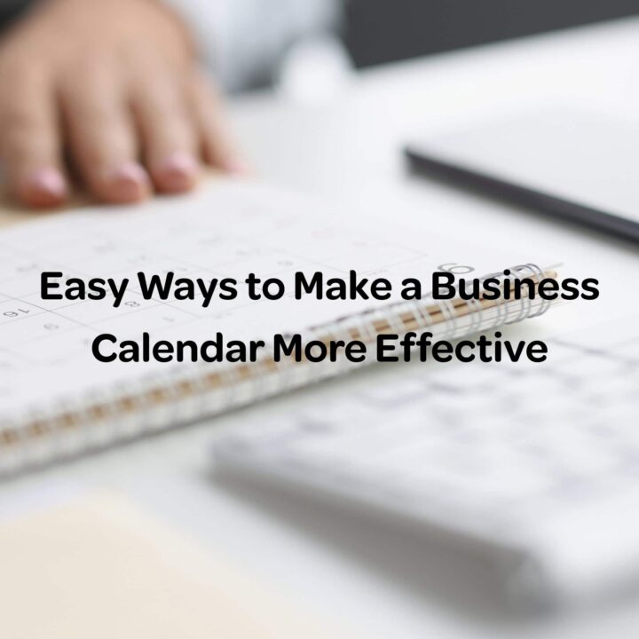 a calendar and a person's hand - title of post at the center. Square image size