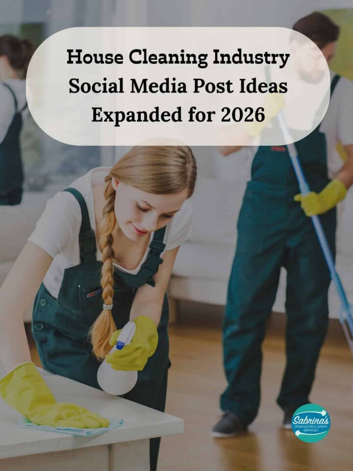 a man and a woman cleaning a room - title of post in the top center - pinterest image -with our logo at the bottom right corner