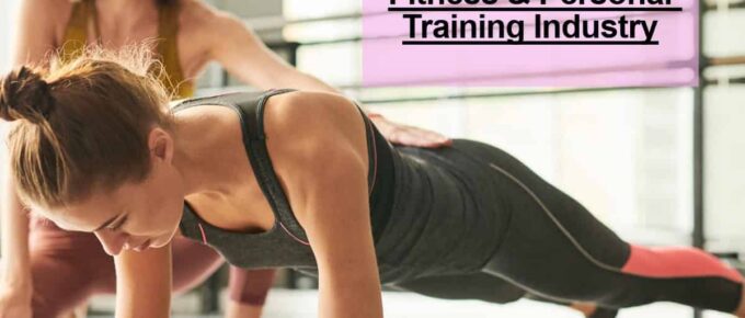 a personal trainer helping a person do plank. - square image - title at the top right corner.