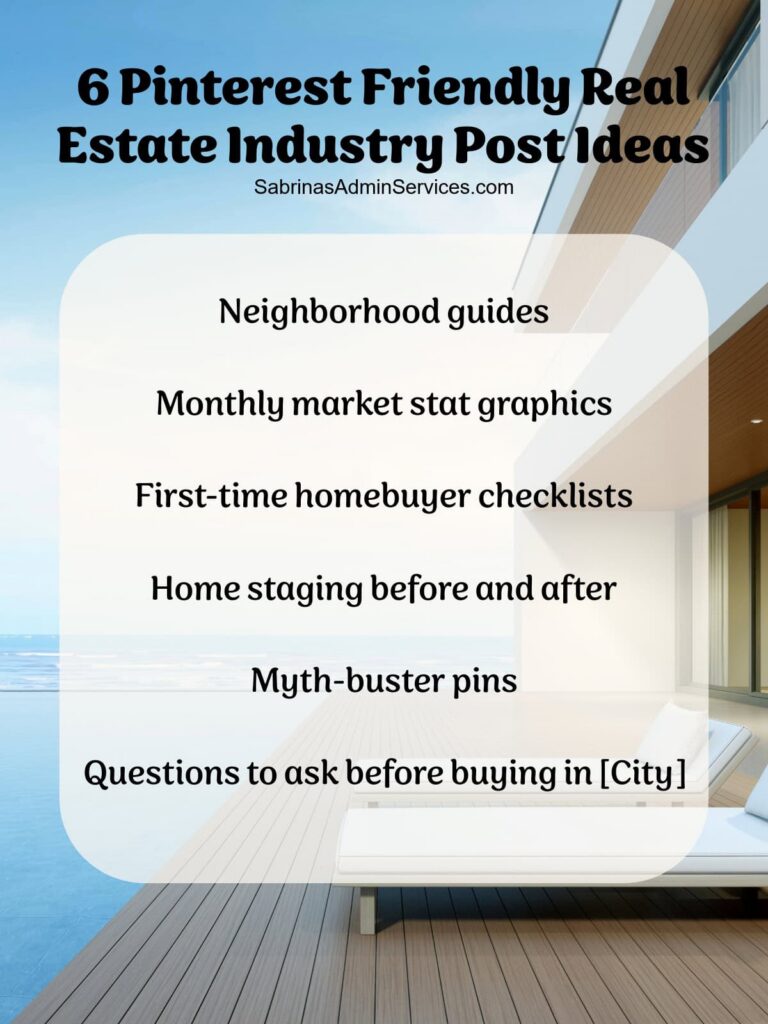 6 Pinterest Friendly Post Ideas List