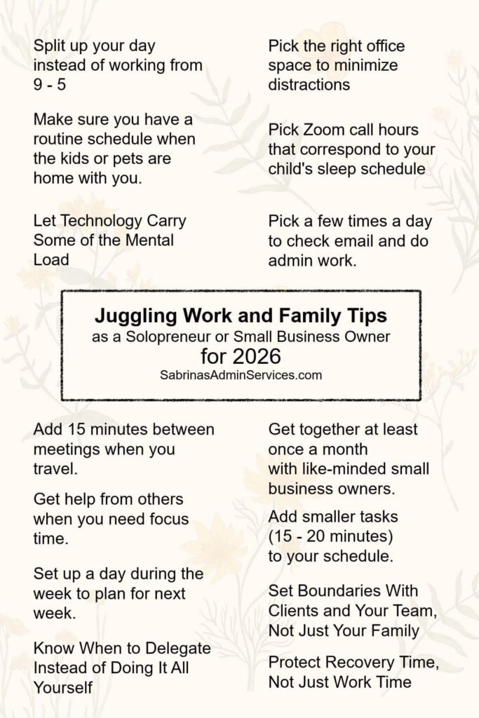 How to Juggle Work and Family Running a Small Business